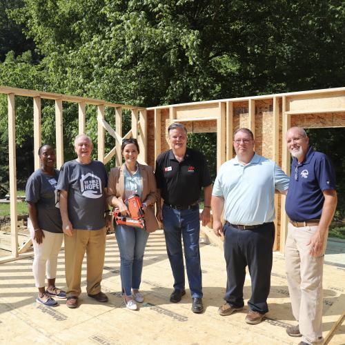first wall built for flood victims between CAP and ASP